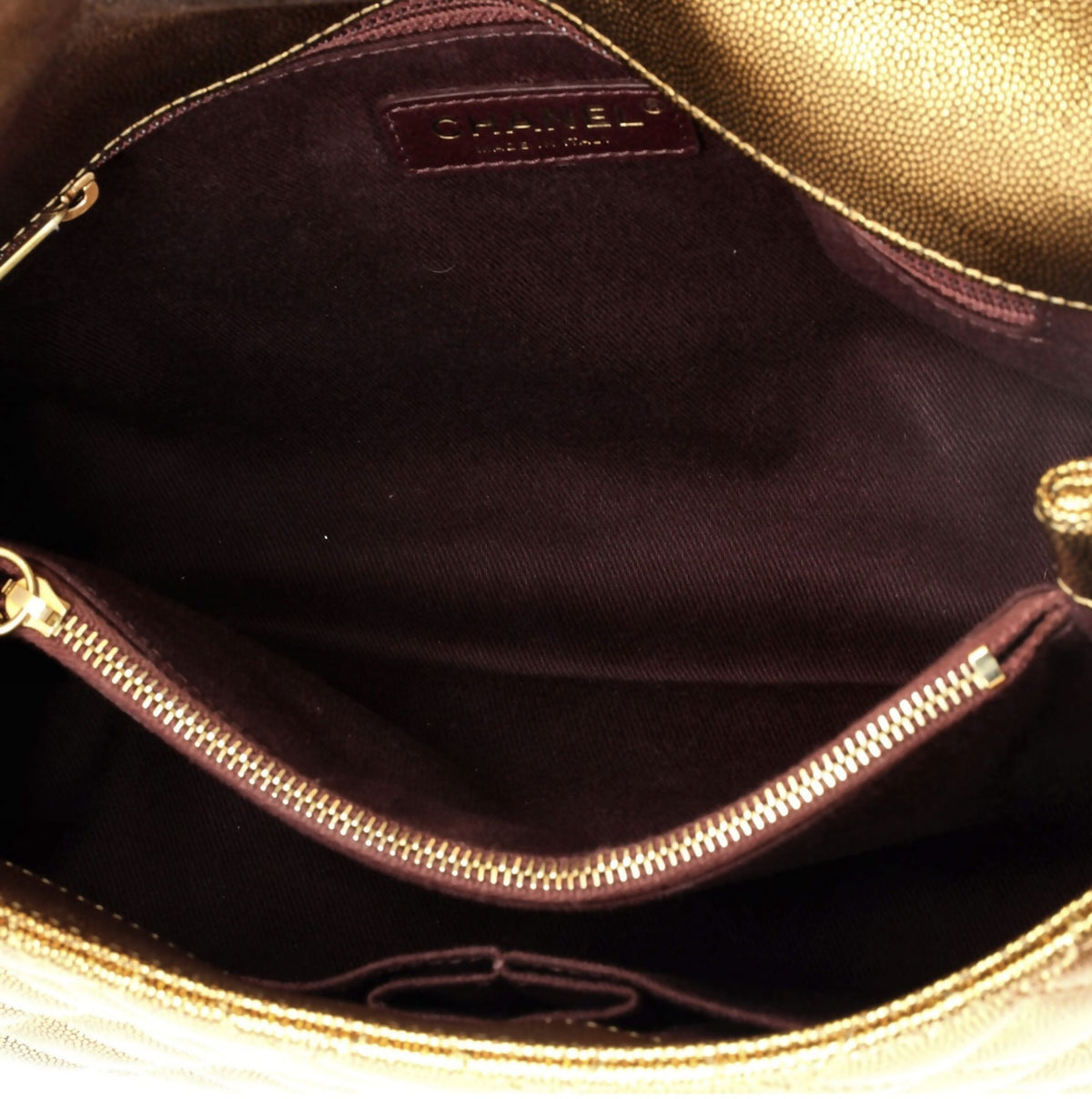 Chanel 19A Small Coco Handle Metallic Rose Gold Copper Caviar Timeless Bag