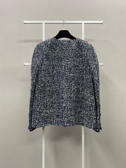 Chanel 19P dark green tweed jacket