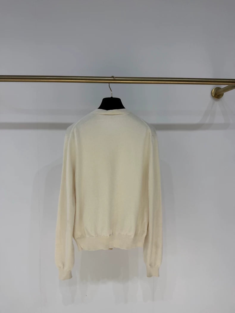 Loro Piana Fall/Winter 2025 Exquisite Gold-Button Baby Cashmere Knit Cardigan