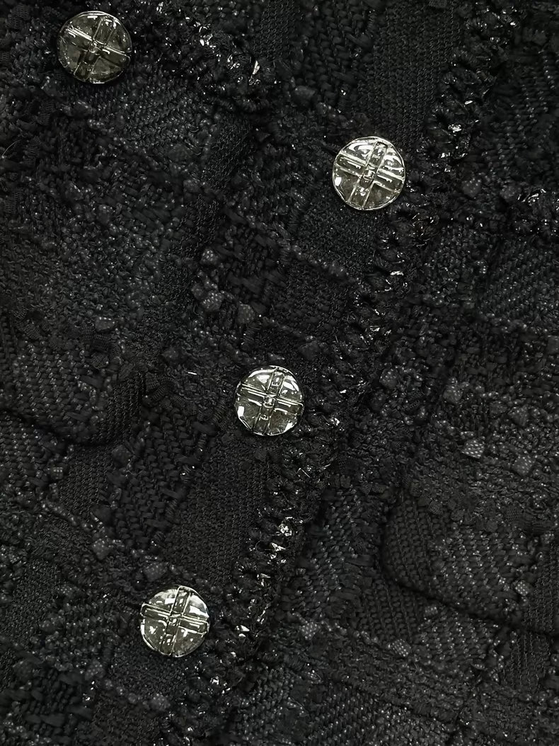 Chanel 23S Black tweed dress