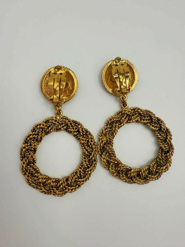 Chanel vintage Logo Earrings