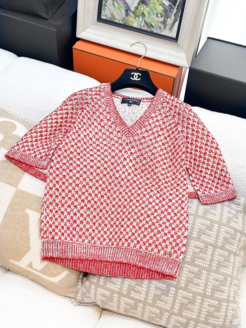 Chanel 17P Red top