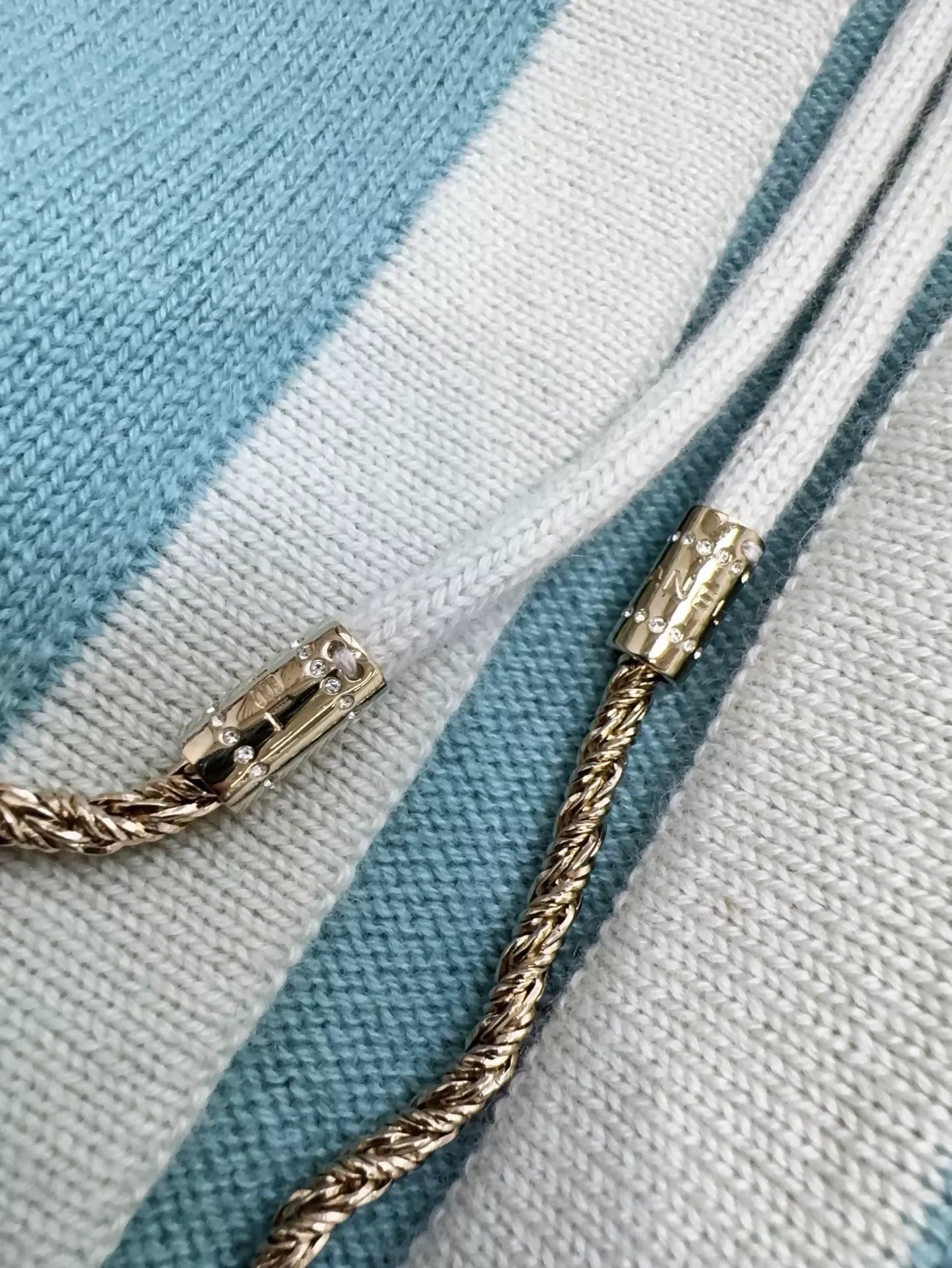 Chanel 25A Baby Blue Cardigan