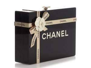 Chanel Black Plexiglass Gift Box Minaudière – Gold Hardware, 2017