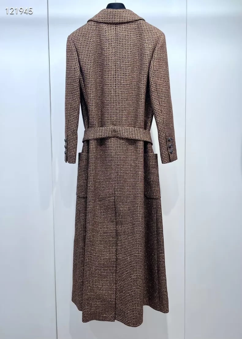 Chanel 24C Gold tweed Coat