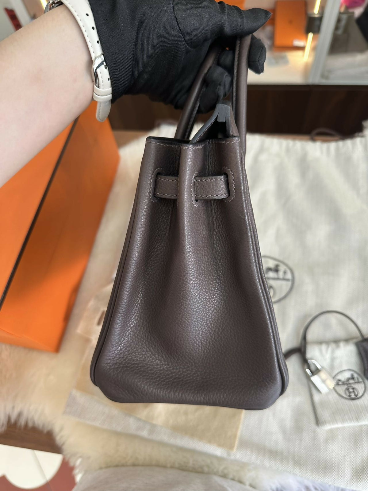 Hermès Birkin 25 Barenia Leather with Palladium Hardware