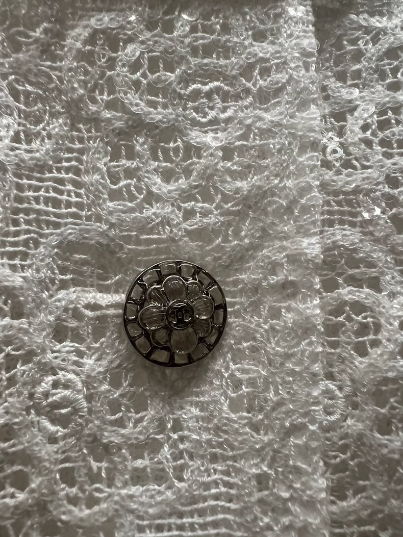 Chanel 24s sequined crochet White jacket