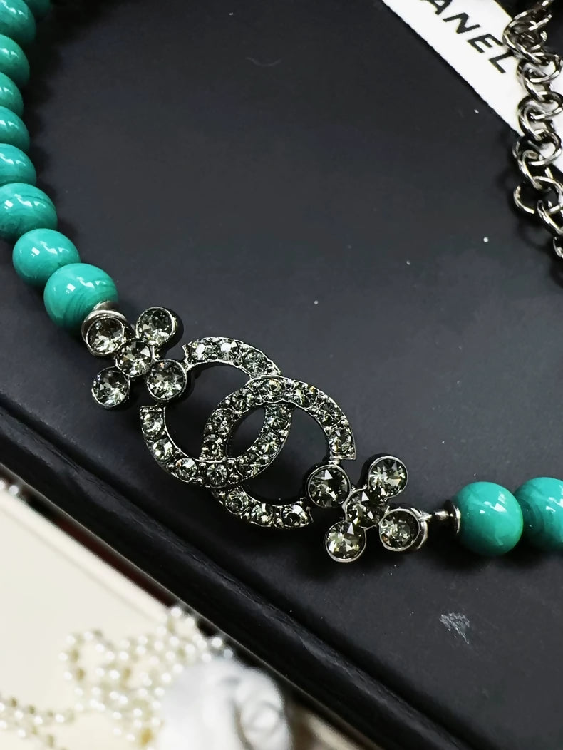 Chanel 23A turquoise choker necklace