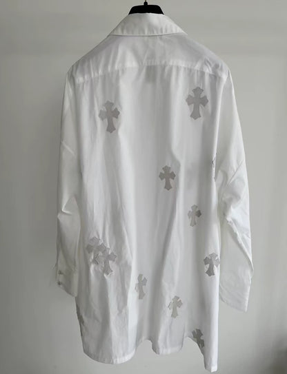Chrome Hearts white shirts with cross patterns