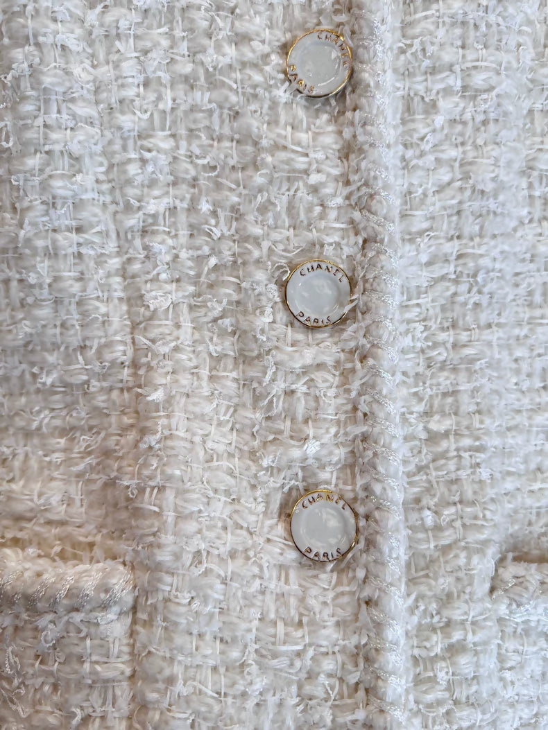 Chanel 2015 white Tweed Jacket