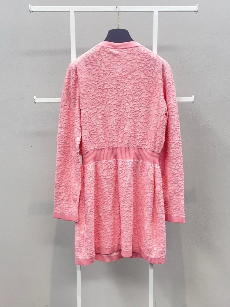 Chanel 21C pink tweed dress