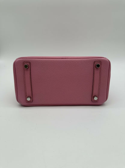 Hermes Preloved Like New Birkin 25 Bubblegum PHW Stamp [N]