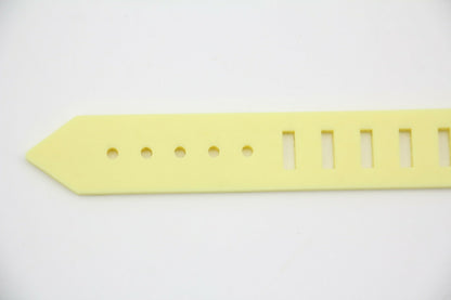 Chanel Vintage 99P Rubber Yellow with Orange Lettering Bracelet