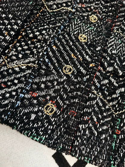 Chanel 23b black tweed jacket