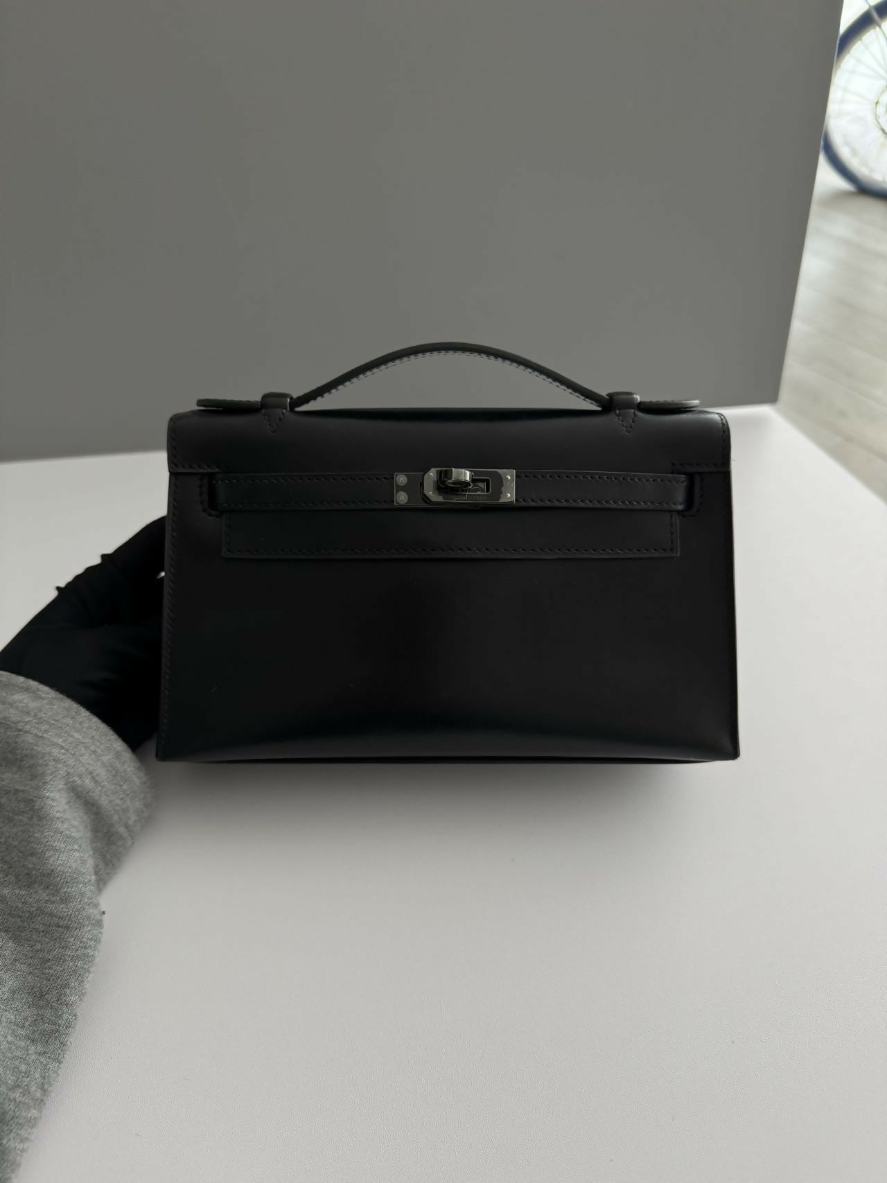 Hermes Vintage so black Kelly pochette