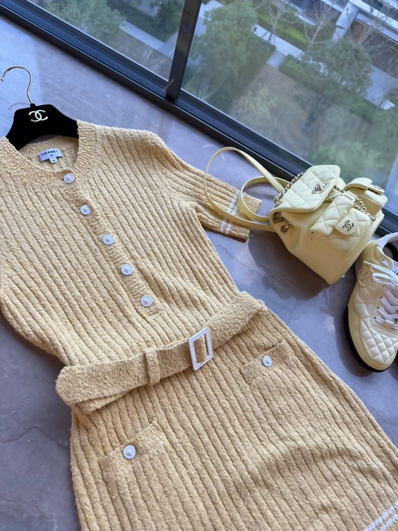 Chanel 22p yellow dress