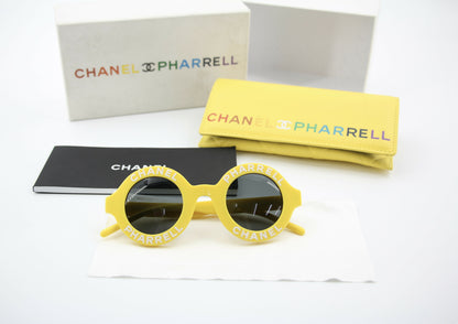 Chanel 2019 CC Pharrell Yellow Sunglasses