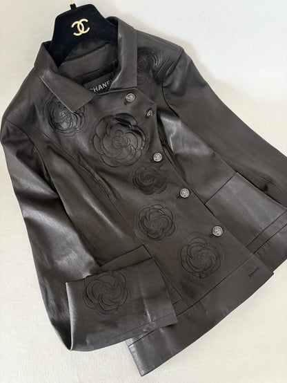 Chanel Shanghai Collection Camellia Lambskin Jacket