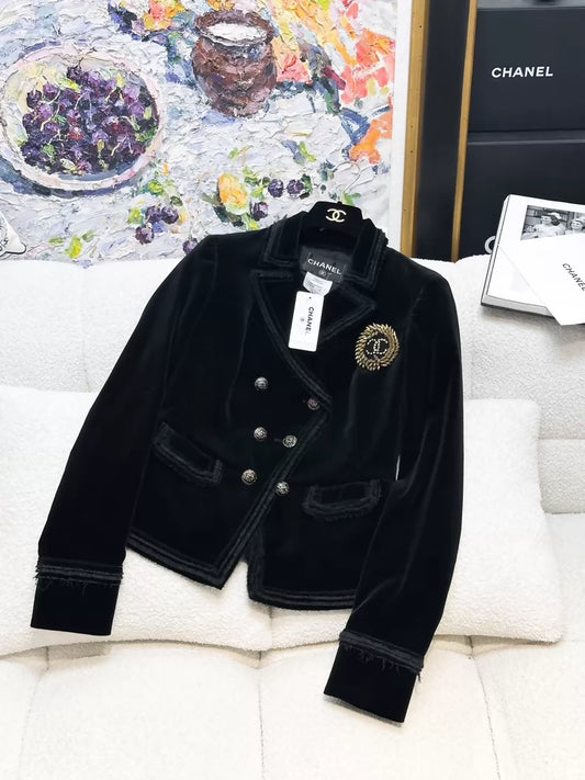 Chanel 2010 Black velvet jacket