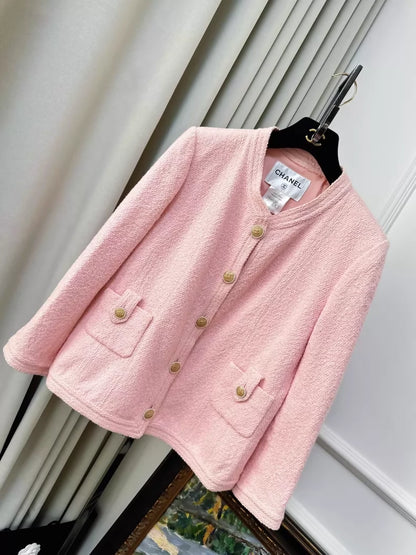 Chanel 16C Pink Tweed Jacket