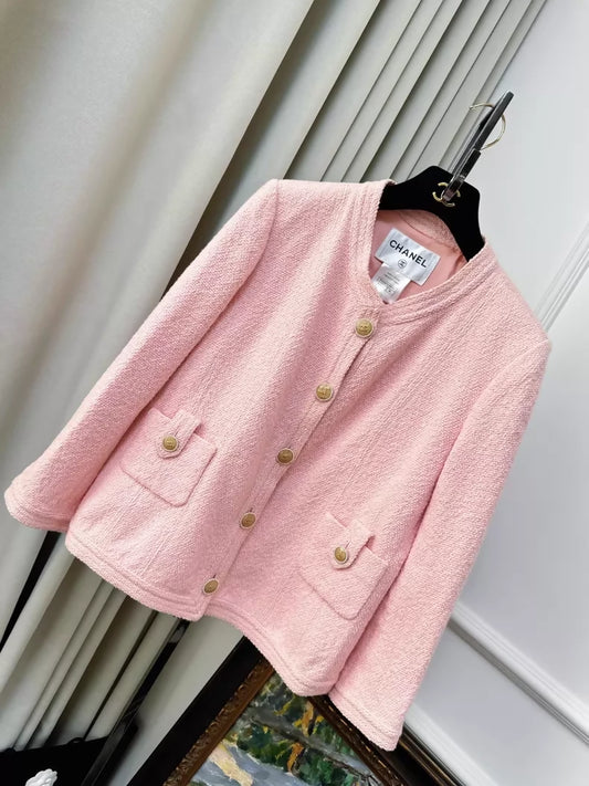 Chanel 16C Pink Tweed Jacket