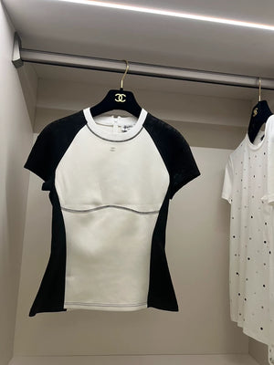 Chanel 24C Black and White T-Shirt