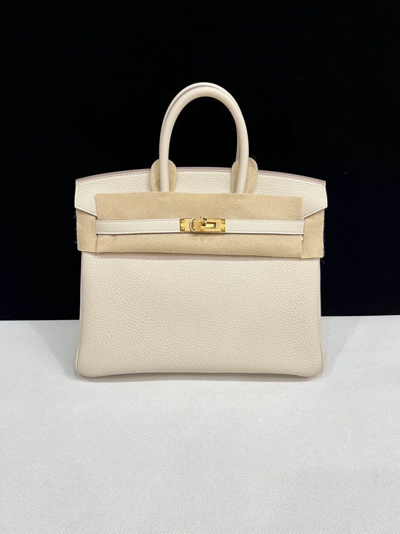 Hermes Birkin 25 Craie Togo leather Gold Hardware