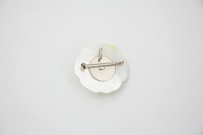 Chanel 98A Mother-of-Pearl Camellia Imitation Pearl Petal Brooch