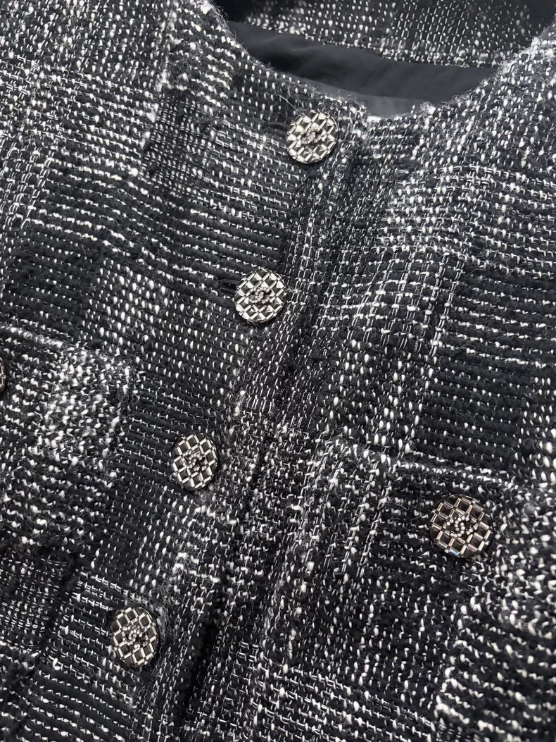 Chanel 22A grey tweed jacket,