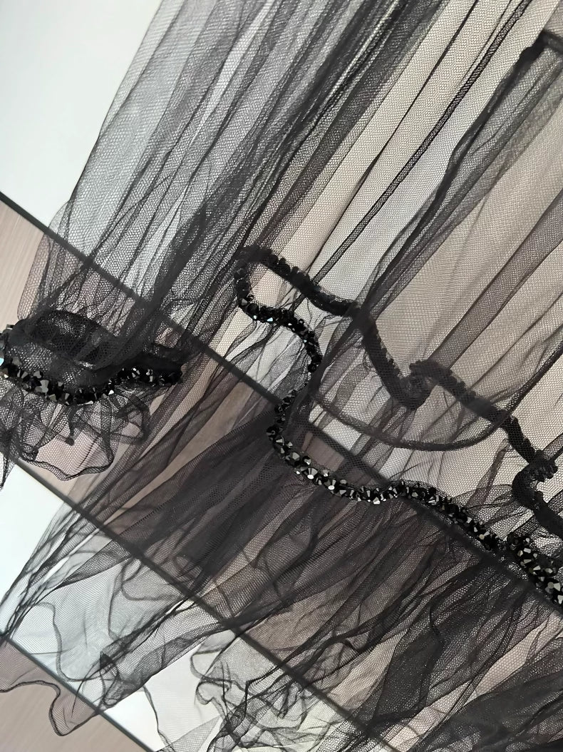 Chanel 25K Black Lace Blouse