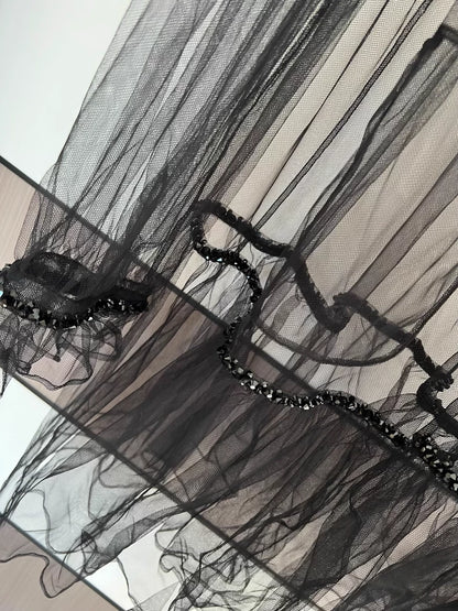 Chanel 25K Black Lace Blouse