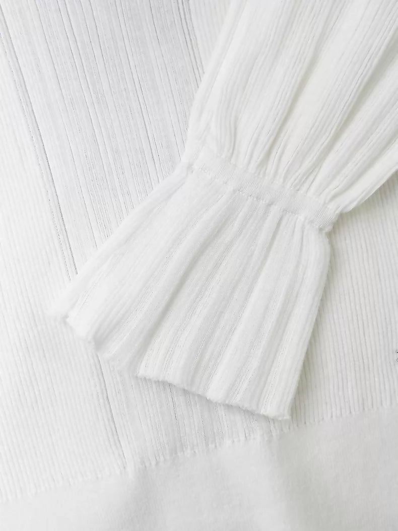 Chanel 24S White Knit Top