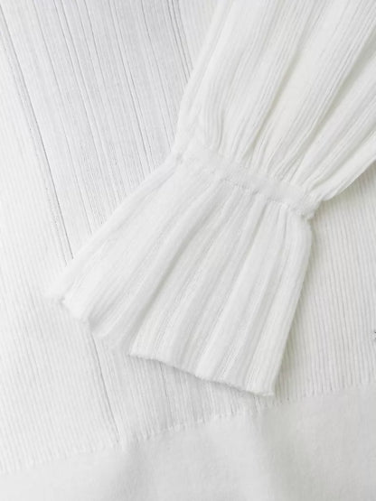 Chanel 24S White Knit Top
