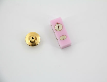 Chanel Vintage 05C Resin Eiffel Tower Pink Brooch