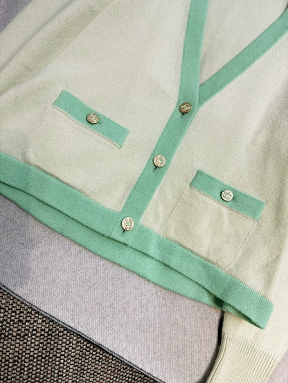 Chanel 23 mint green cardigan