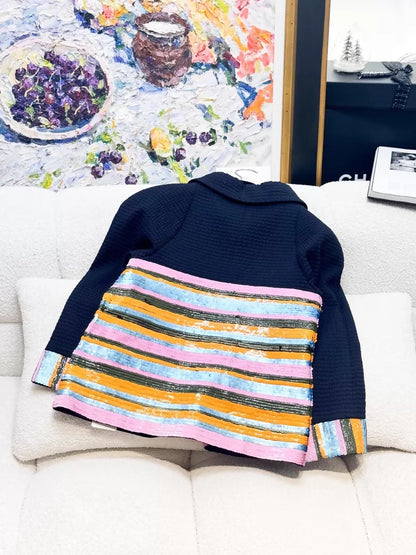 Chanel 16C blue striped jacket