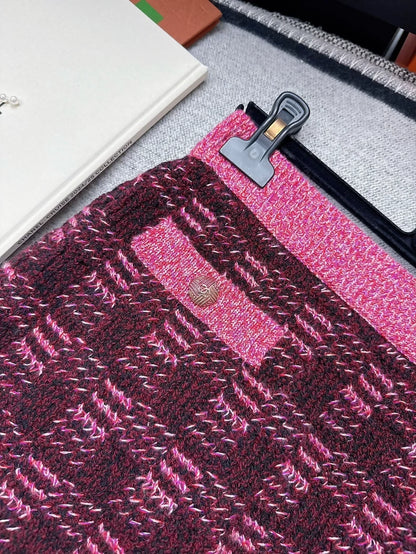 Chanel 22K Burgundy Pink Skirt