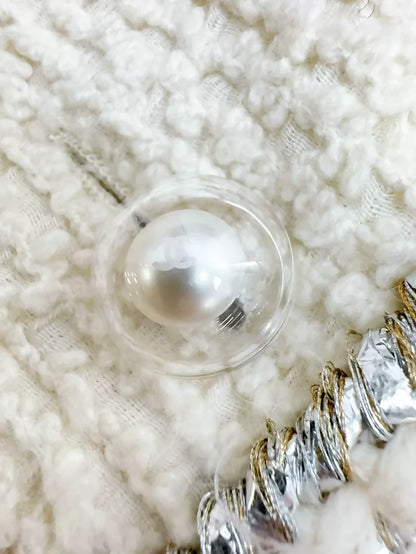 Chanel 17k Space Age collection runway white tweed jacket