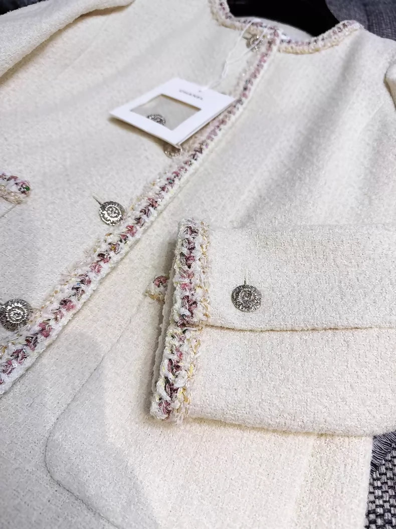 Chanel 26C Beige Tweed Jacket
