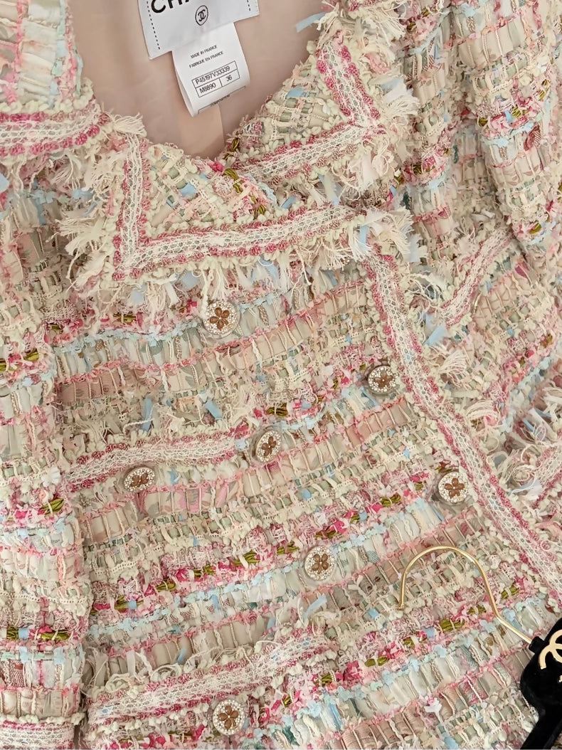 Chanel 13C Pink Tassel Suit