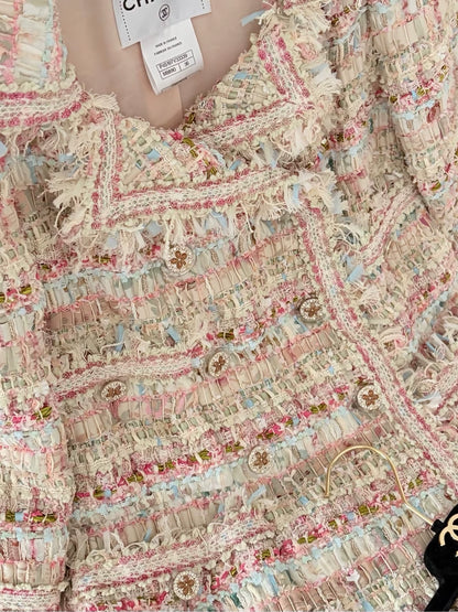 Chanel 13C Pink Tassel Suit