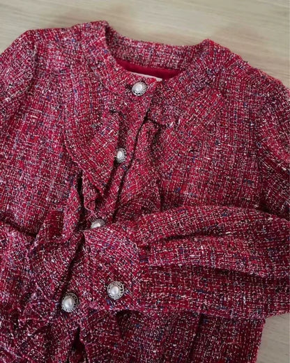 Chanel 2019 Red Tweed Jacket