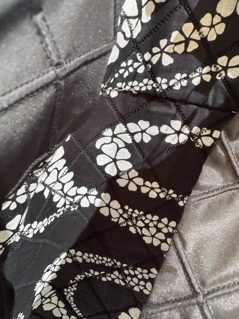 Chanel 25M black silk quilted jacket