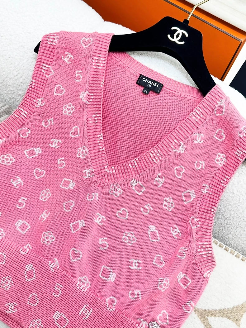 Chanel 23c pink vest top