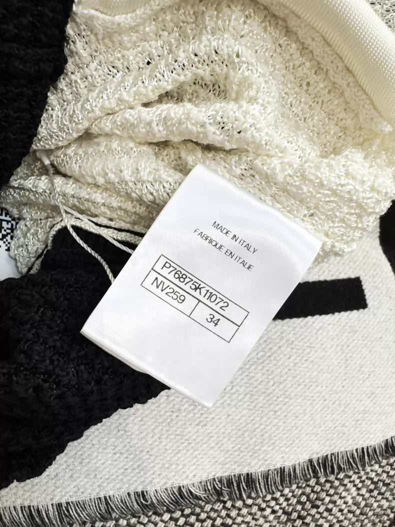 Chanel 24P black ecru jumpsuit