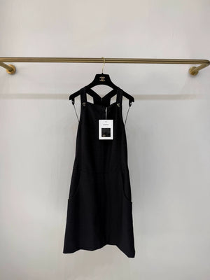 Chanel 23p black striped dress