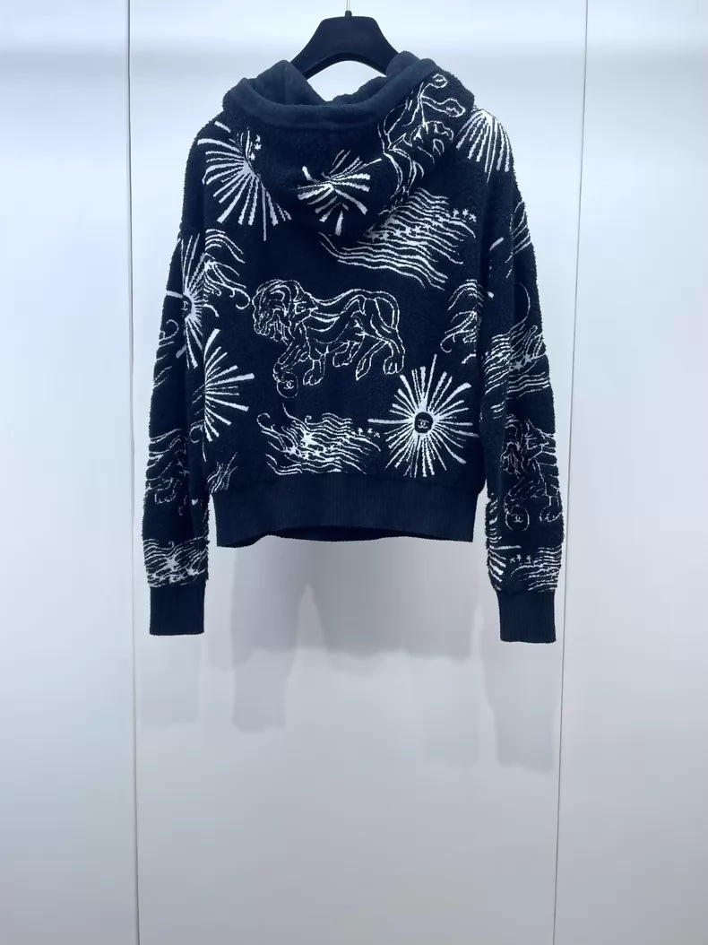 Chanel 22C black & white Hoodie