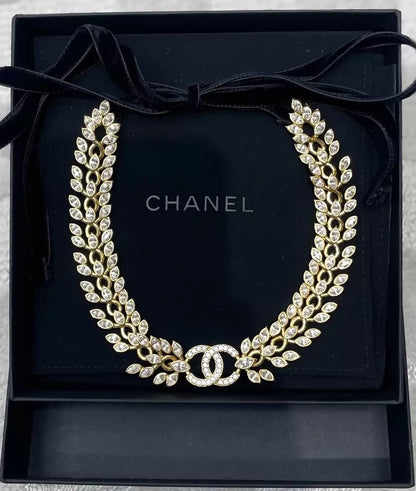 Chanel gold wheat necklace