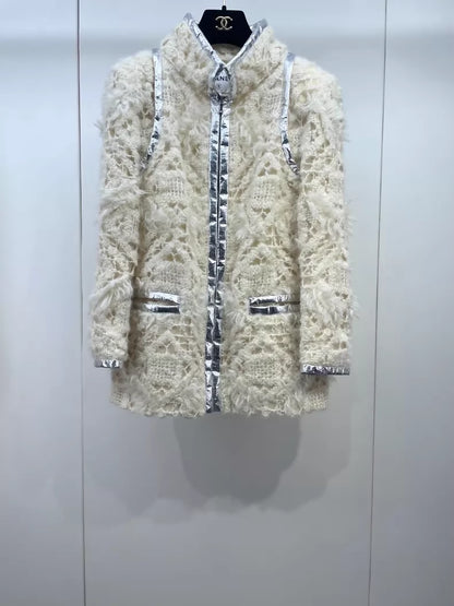 Chanel 17k beige tweed jacket