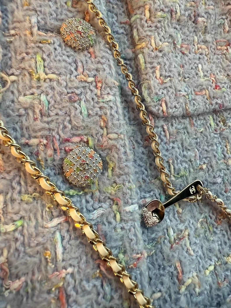 Chanel 25B purple tweed jacket!